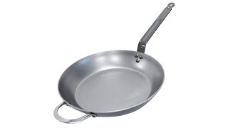 De Buyer MINERAL B Round Carbon Steel Fry Pan 12.5-Inch