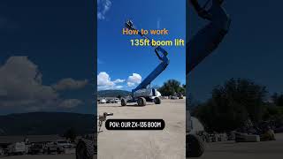 how to work 135🔥genie boom lift 🚒 #youtubesearch #automobile #boomlift #heavyequipment #excavator