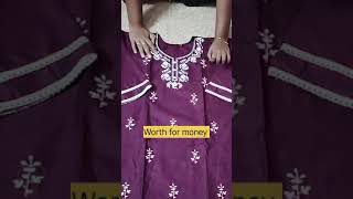 Women Chikan Embroidery Kurta under 150₹ #kurthihaul #kurthidesign #kurthi #shopsy #under150 #shorts