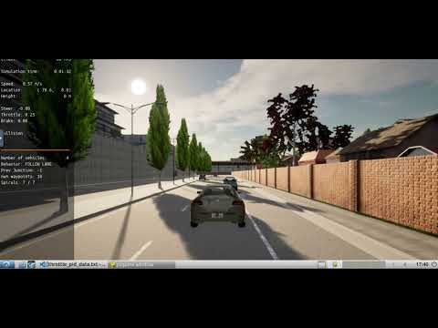 Control and Trajectory Tracking for Autonomous Vehicle   PID Test 1