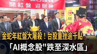 金蛇年紅盤大屠殺! 台股重挫逾千點 "AI概念股"跌至深水區－民視新聞