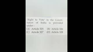 Right to vote #upsc #upscprelims2024 #righttovote