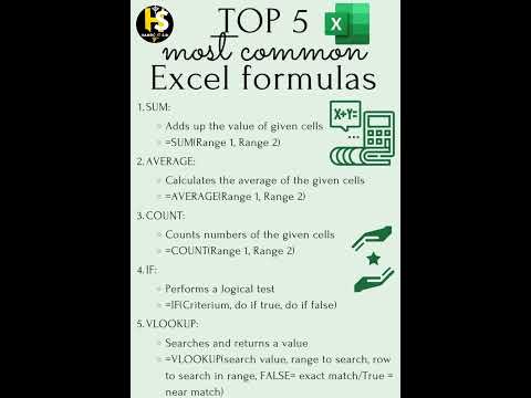 Top 5 most common excel formula #hamroitsir #excel #excelfunctions