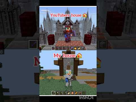 youtubers vs my house 🏠 in Minecraft #minecraft #short #shorts