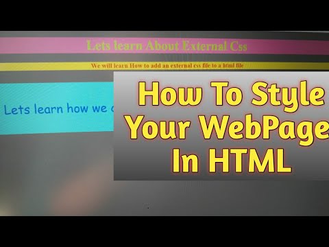 How to Style HTML  Webpage Using External CSS  |HTML Tutorial for beginners #htmltutorial