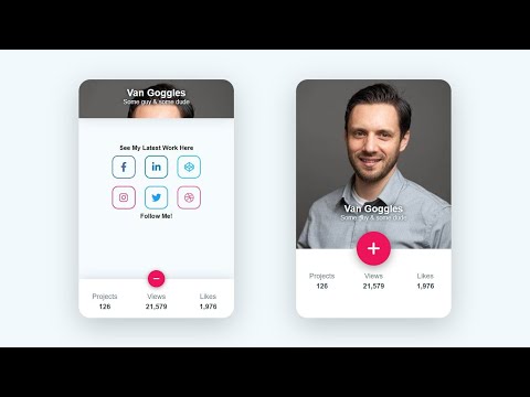 Animated Profile Card Using HTML CSS & Javascript