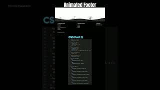 Animated Footer using HTML, CSS and JavaScript #shorts