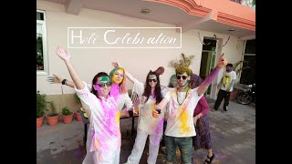 Holi celebration at Live Free Hostel, Rishikesh