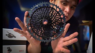 Sram Eagle XO1 520% 10-52T lunar 2021 Groupset unboxing and DIY install