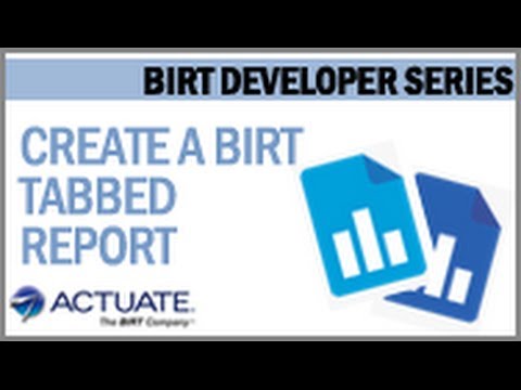 Creating a BIRT Tabbed Report