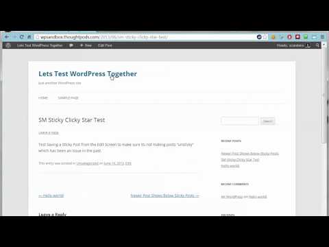 WordPress Plugin - SM Sticky Clicky Star - Video1 - INSTALL AND USE CASE