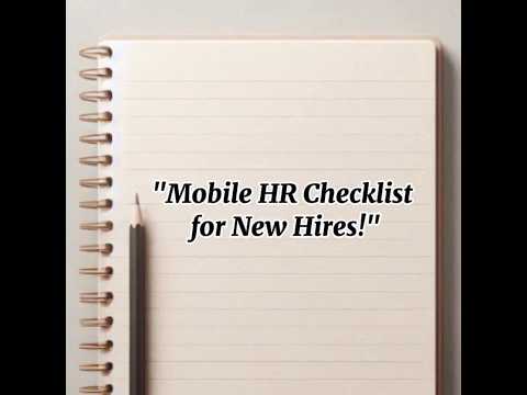 Mobile HR Checklist for New Hires! #excel #googlesheets #exceltips