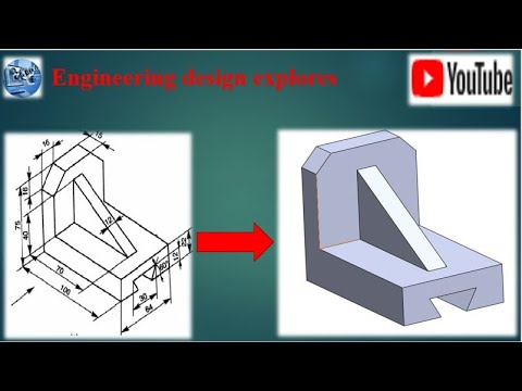 #Bracket L design tutorial #Solid work exercise design #solidworks part design