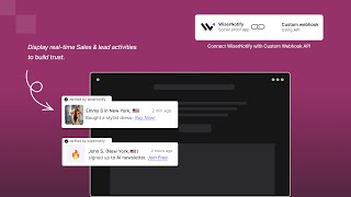 how to use a webhook to send real-time sales or lead data for instant social proof notifications!