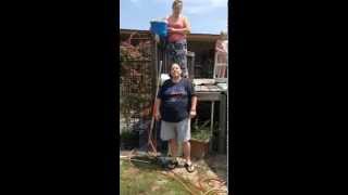 my aunt doing ALC ice bucket challange