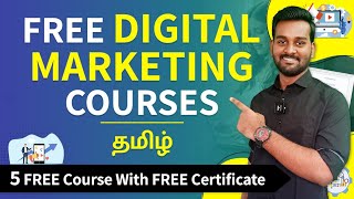 5 FREE Digital Marketing Courses With Certificate in Tamil 🔥 | Beginners