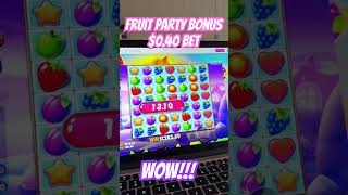Fruit Party Bonus $0.40 bet! Big win! #shorts #bonus #fruitparty #speedup