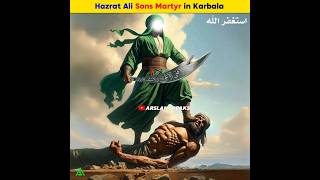 Hazrat Ali Sons Who Martyr in Karbala | Arslan Speaks #shortsfeed #facts #viral