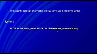 SQL Modify Column - How to modify column size in SQL #kaashivinfotech  #kaashivreviews #kaashiv #sql