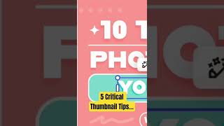 5 Critical Tips for YouTube Thumbnails #shorts #thumbnail #thumbnaileditor