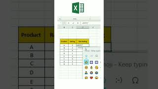 Star Rating in Excel ✨⭐✨ #short #shorts #exceltricks