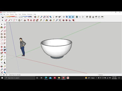 Tutorial Sketchup dengan follow me #shorts #shortsvidos #shortsvideo