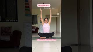 Parvatasana - mountain pose #yoga  #yogaforbegginers #yogapractice #yogadaily