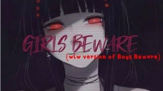 Girls Beware (Boys Beware alt. Version) OG music and lyrics by Mad Tsai | Cover - Devika's Creations