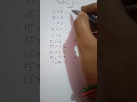 Math table 15..#mathstricks #shortcuts #ytshort