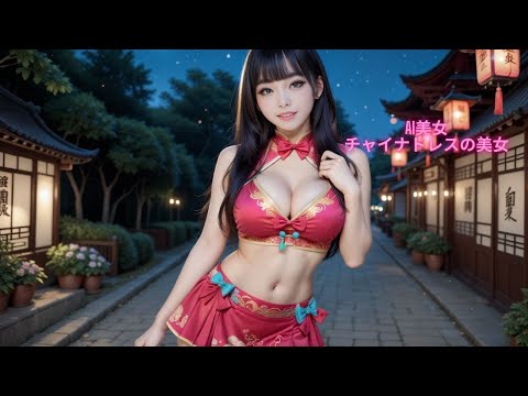 【AI LookBook】チャイナドレスのAI美女。""AI beauty in a china dress.""   . LookBook