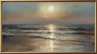 Vintage TV Art Seascape Painting | Gold Framed TV Art | TV Art Screensaver | 1 Scene - 2 Hrs