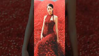 beautiful ♥️🍓women dress! #aipainting #graphicart #shortsai generated artai art