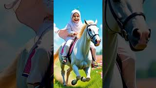 Hasbi Rabbi by Cute Kid on Horseback | Beautiful Naat | Viral Shorts #HasbiRabbi #CuteKid #YtShorts