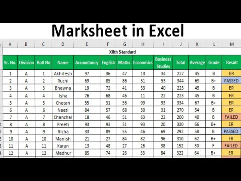 Student Marksheet in Excel with new tricks ll 2023    #excel  #exceltips