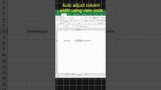 AUTO SET COLUMN WIDTH IN MS EXCEL (In Odia) #exceltips #autocolun width # msexcelodia