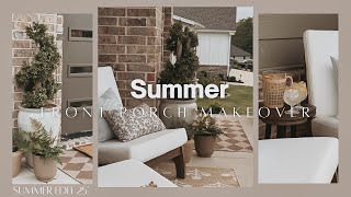2025 Front Porch Makeover | Summer Decorate With Me | Landscaping & Styling
