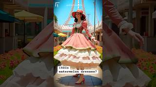Would You Wear This 80s Watermelon Dress? 🍉 #AIoutfits #AIfashion  #aiartmodellookbook
