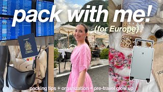 PACK WITH ME ✈️ for 3 weeks in Europe! packing, glow up, travel tips, appointments + essentials 🌺