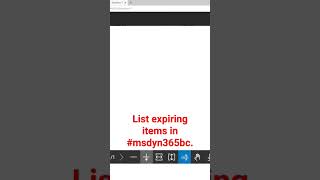 expiring items list #msdyn365bc.