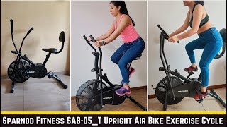 Sparnod Fitness SAB-05_T Upright Air exercise  Bike for Home Gym Max Weight Capacity review