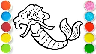 Mermaid Drawing, Painting & Coloring For Kids and Toddlers_ Easy Art
