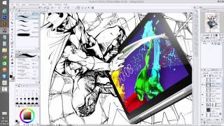 Retro Spider-Man Inking on Samsung ATIV SmartPC Pro