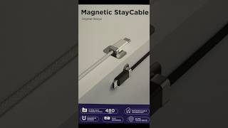 Introducing Magtame's Staycable, which can be flattened to the side of your desk when you're done...