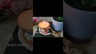 Decoupage candle DIY! #decorinspiration #homedecor #decorinspo #decorstyle #diycandle #candlemaking