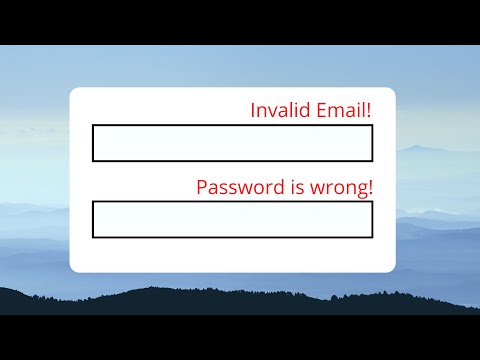 How To Add Validation To Your Login Page! | HTML5 | Php | Cpanel 2020