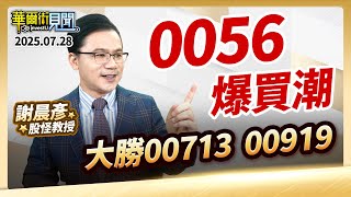 2025.07.28【0056 爆買潮 大勝00713 00919 】#華爾街見聞 謝晨彥分析師