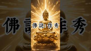佛說：作秀