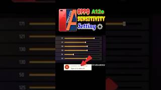 OPPO A12e📲 ( Sensitivity ) Setting✅ Oppo a12 Headshot😱 Sensitivity Trick FreeFire OneTap Sensitivity