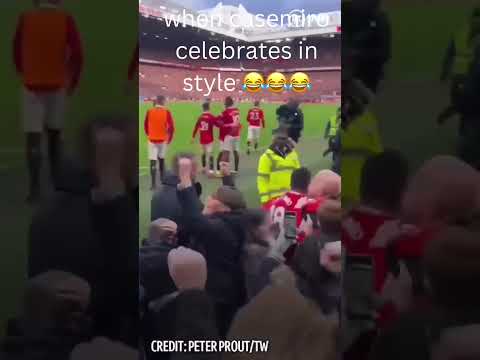 CASEMIRO CELEBRATES IN STYLE #Shorts #manutd #casemiro #shortsvideo #short