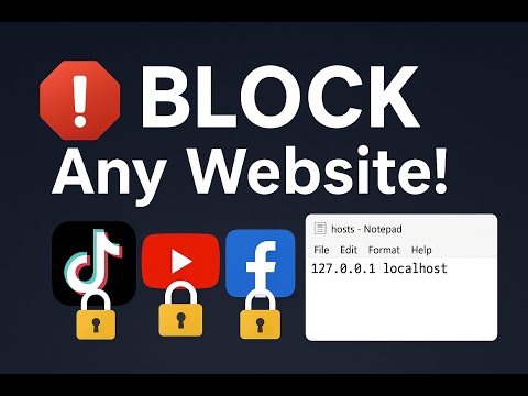 How to Block Any Website on Windows (TikTok, YouTube, Facebook, etc.) Using Hosts File